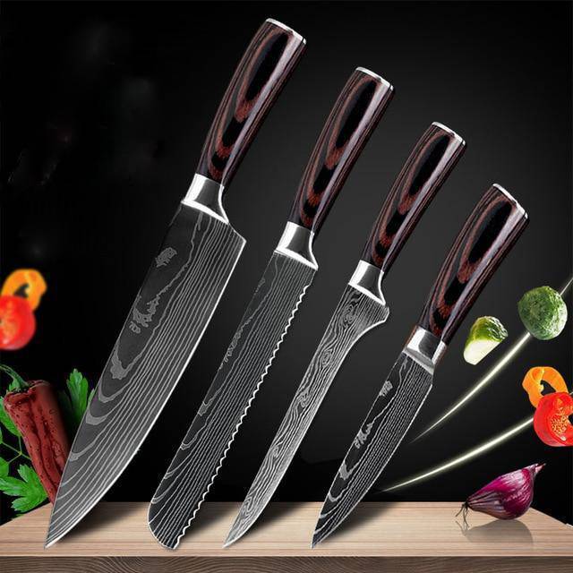 8-piece Set Chef Kitchen Knife Cooking