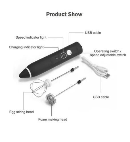 USB Charging Mixer For Coffee Drink Portable