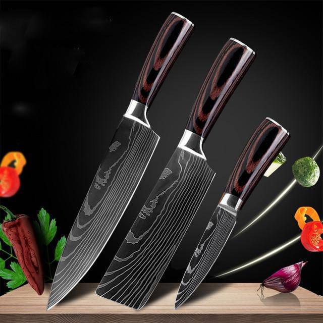 8-piece Set Chef Kitchen Knife Cooking