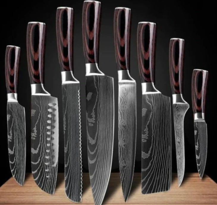 8-piece Set Chef Kitchen Knife Cooking